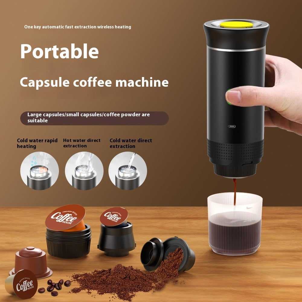 Rasnita de Cafea Electrica de Calatorie | 3 in1 Espresso | Aparat Portabil de Cafea